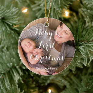 Baby's First Christmas Foto Tree Ornament