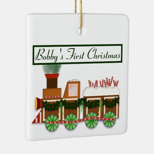 Baby's First Christmas, Gingerbread & Candy Train Keramikornament (Rechts)