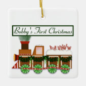 Baby's First Christmas, Gingerbread & Candy Train Keramikornament (Vorderseite)
