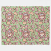 Baby's First Christmas Gingerbread Cookie Fleecedecke (Vorderseite (Horizontal))