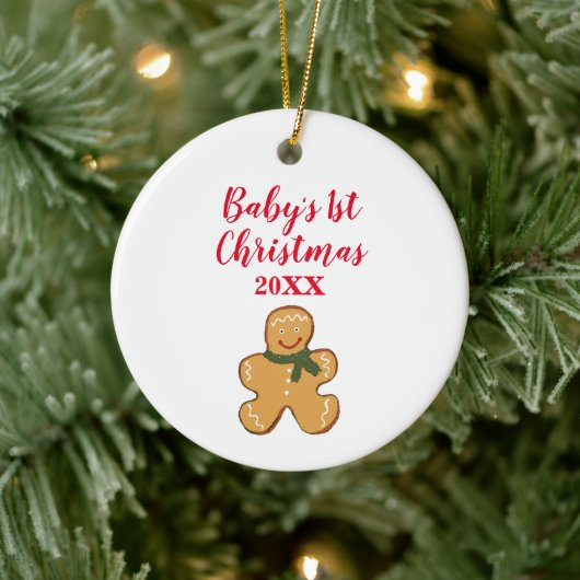 Baby's First Christmas Gingerbread Man Keramik Ornament (Baum)