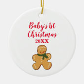 Baby's First Christmas Gingerbread Man Keramik Ornament (Vorne)