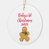 Baby's First Christmas Gingerbread Man Keramik Ornament (Links)