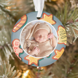 Baby's First Christmas Gingerbread Modernes Elegan Ornament