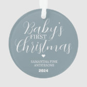 Baby's First Christmas Gingerbread Modernes Elegan Ornament (Rückseite)