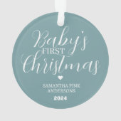 Baby's First Christmas Gingerbread Modernes Elegan Ornament (Rückseite)