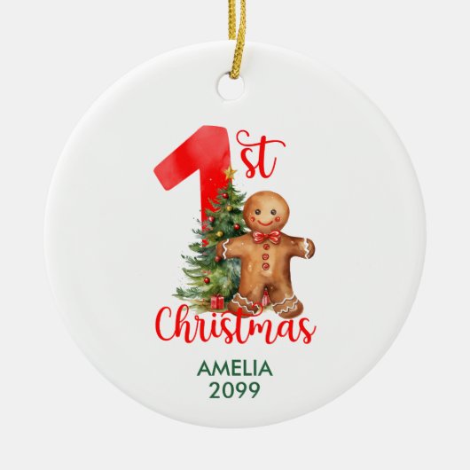 Baby's First Christmas Gingerbread Ornament (Vorne)