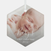 Baby's First Christmas Glass Ornament (Vorderseite)