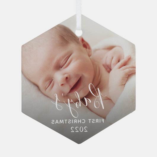 Baby's First Christmas Glass Ornament (Rückseite)