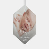 Baby's First Christmas Glass Ornament Aus Glas (Vorderseite Rechts)
