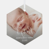 Baby's First Christmas Glass Ornament Aus Glas (Rückseite)