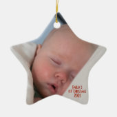 Baby's First Christmas Glass Star Ornament (Vorne)
