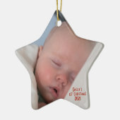Baby's First Christmas Glass Star Ornament (Links)
