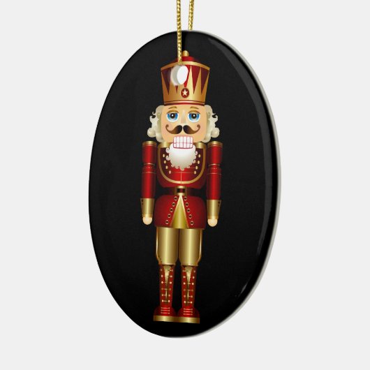 Baby's First Christmas Gold Nutcracker Keramik Ornament (Links)