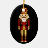 Baby's First Christmas Gold Nutcracker Keramik Ornament (Vorne)