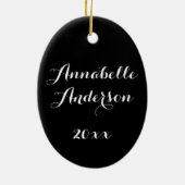 Baby's First Christmas Gold Nutcracker Keramik Ornament (Hinten)