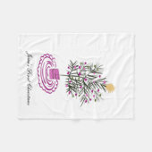 Baby's First Christmas Hand Drawn Tree Fleecedecke (Vorderseite (Horizontal))