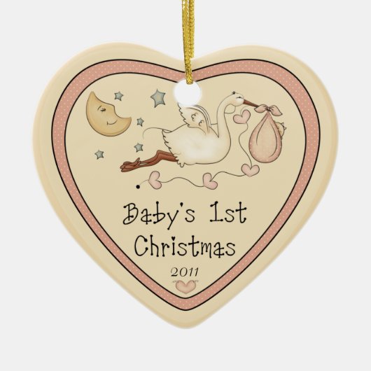 Baby's First Christmas Heart Ornament (Vorne)
