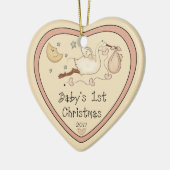 Baby's First Christmas Heart Ornament (Links)