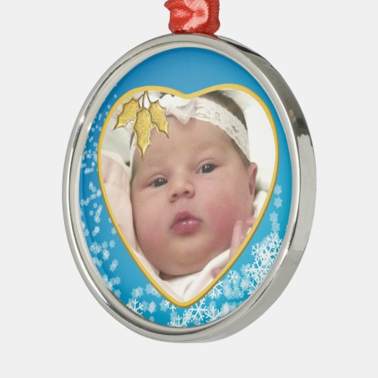 Baby's First Christmas Heirloom Heart Ornament Aus Metall (Links)