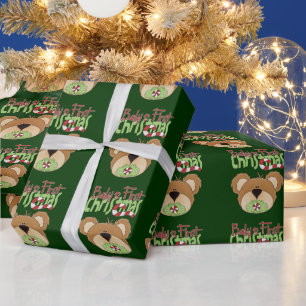 Baby's First Christmas Holiday Packpapier