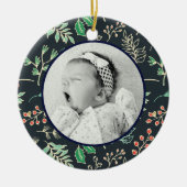 Babys First Christmas Holiday Pattern Ornament (Vorne)
