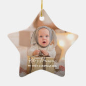 Baby's First Christmas Holiday Star Keramik Ornament (Vorne)