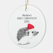 Baby's First Christmas Igel Forest Boy Keramik Ornament (Links)