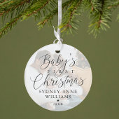 Baby's First Christmas Individuelle Name Foto Keep Ornament
