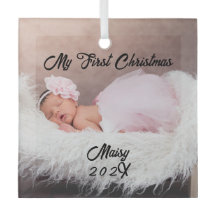 Baby's First Christmas Individuelle Name Keepake F