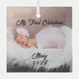 Baby's First Christmas Individuelle Name Keepake F Ornament Aus Glas