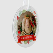 Baby's First Christmas Individuelle Name Ornament (Vorderseite)