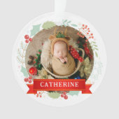 Baby's First Christmas Individuelle Name Ornament (Vorderseite)