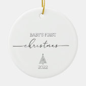 Baby's First Christmas Individuelle Name Ornament (Vorne)