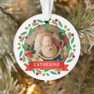 Baby's First Christmas Individuelle Name Ornament