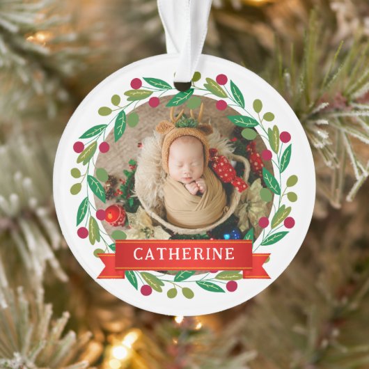Baby's First Christmas Individuelle Name Ornament (Baum)
