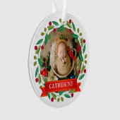 Baby's First Christmas Individuelle Name Ornament (Vorderseite)