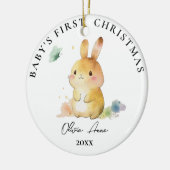 Baby's First Christmas Keepake Custom Foto Keramik Ornament (Links)
