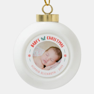 Baby's First Christmas Keepake Keramik Kugel-Ornament