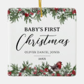 Baby's First Christmas Keepake Keramikornament (Vorderseite)