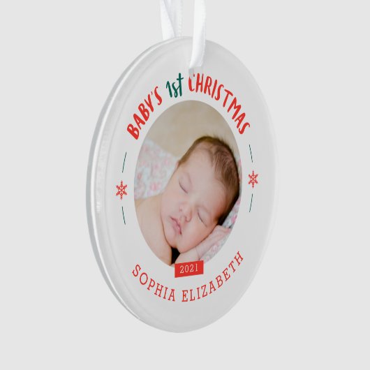 Baby's First Christmas Keepake Ornament (Vorderseite)