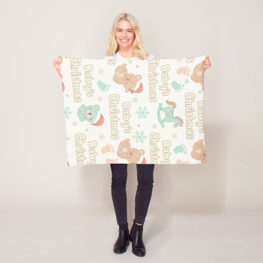 Baby's First Christmas Keepsake Milestone Fleecedecke (Beispiel)