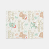 Baby's First Christmas Keepsake Milestone Fleecedecke (Vorderseite (Horizontal))