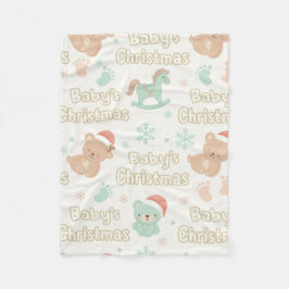 Baby's First Christmas Keepsake Milestone Fleecedecke
