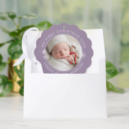 Baby's First Christmas Keepsake Photo Ornament Karte