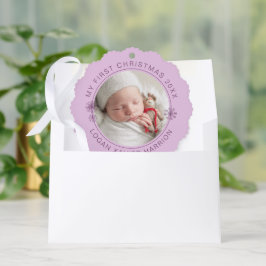 Baby's First Christmas Keepsake Photo Ornament Karte