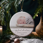 Baby's First Christmas Keramik Foto Ornament