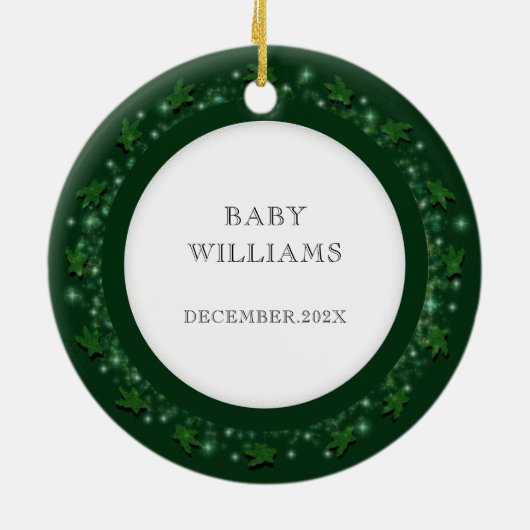 Baby's First Christmas Keramik Ornament (Hinten)