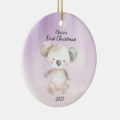 Baby's First Christmas Koala Bär Personalisiert Keramik Ornament (Rechts)