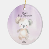 Baby's First Christmas Koala Bär Personalisiert Keramik Ornament (Links)